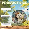 10-Inch Metal Wind Spinner Bichon Frise in Garden 3D Dog Wind Spinner, Unique Metal Hanging Kinetic Wind Sculpture Ornament Gifts for Women Yard Art Garden Patio Lawn Indoor Outdoor Decor view 3