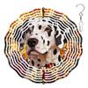 10-Inch Metal Wind Spinner Dalmatian and Flowers 3D Dog Wind Spinner, Unique Metal Hanging Kinetic Wind Sculpture Ornament Gifts for Women Yard Art Garden Patio Lawn Indoor Outdoor Decor view 1