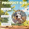 10-Inch Metal Wind Spinner Dalmatian and Flowers 3D Dog Wind Spinner, Unique Metal Hanging Kinetic Wind Sculpture Ornament Gifts for Women Yard Art Garden Patio Lawn Indoor Outdoor Decor view 3