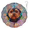 10-Inch Metal Wind Spinner Yorkshire Terrier Stares Gently 3D Dog Wind Spinner, Unique Metal Hanging Kinetic Wind Sculpture Ornament Gifts for Women Yard Art Garden Patio Lawn Indoor Outdoor Decor view 1