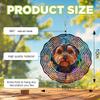 10-Inch Metal Wind Spinner Yorkshire Terrier Stares Gently 3D Dog Wind Spinner, Unique Metal Hanging Kinetic Wind Sculpture Ornament Gifts for Women Yard Art Garden Patio Lawn Indoor Outdoor Decor view 3