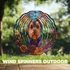 10-Inch Metal Wind Spinner Yorkshire Terrier Stares Gently 3D Dog Wind Spinner, Unique Metal Hanging Kinetic Wind Sculpture Ornament Gifts for Women Yard Art Garden Patio Lawn Indoor Outdoor Decor view 4