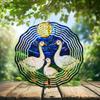 10-Inch Metal Wind Spinner Three Geese in Moonlight 3D Wind Spinner, Unique Metal Hanging Kinetic Wind Sculpture Ornament Yard Art Garden Patio Lawn Indoor Outdoor Decor view 2