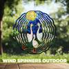 10-Inch Metal Wind Spinner Three Geese in Moonlight 3D Wind Spinner, Unique Metal Hanging Kinetic Wind Sculpture Ornament Yard Art Garden Patio Lawn Indoor Outdoor Decor view 4
