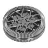BOWUAI Hollow Hub Pattern ADHD Haptic, Magnetic Push Slider Toy for Stress Relief, Portable Metal Anxiety Relief Fidget Toy with Storage Bag for Office, Home, Travel (Silver Black) view 2