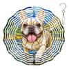10-Inch Metal Wind Spinner French Bulldog Trots Forward 3D Dog Wind Spinner, Unique Metal Hanging Kinetic Wind Sculpture Ornament Gifts for Women Yard Art Garden Patio Lawn Indoor Outdoor Decor (2) view 1