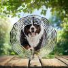 10-Inch Metal Wind Spinner Bernese Mountain in Snow 3D Dog Wind Spinner, Unique Metal Hanging Kinetic Wind Sculpture Ornament Gifts for Women Yard Art Garden Patio Lawn Indoor Outdoor Decor (1) view 2