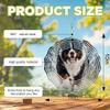 10-Inch Metal Wind Spinner Bernese Mountain in Snow 3D Dog Wind Spinner, Unique Metal Hanging Kinetic Wind Sculpture Ornament Gifts for Women Yard Art Garden Patio Lawn Indoor Outdoor Decor (1) view 3