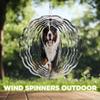 10-Inch Metal Wind Spinner Bernese Mountain in Snow 3D Dog Wind Spinner, Unique Metal Hanging Kinetic Wind Sculpture Ornament Gifts for Women Yard Art Garden Patio Lawn Indoor Outdoor Decor (1) view 4