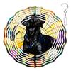 10-Inch Metal Wind Spinner Black Labrador Looking Upward 3D Dog Wind Spinner, Unique Metal Hanging Kinetic Wind Sculpture Ornament Yard Art Garden Patio Lawn Indoor Outdoor Decor view 1