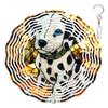 10-Inch Metal Wind Spinner Dalmatian Puppy with Blue Eyes 3D Dog Wind Spinner, Unique Metal Hanging Kinetic Wind Sculpture Ornament Gifts for Dog Lover Garden Patio Lawn Indoor Outdoor Decor view 1
