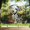 10-Inch Metal Wind Spinner Dalmatian Puppy with Blue Eyes 3D Dog Wind Spinner, Unique Metal Hanging Kinetic Wind Sculpture Ornament Gifts for Dog Lover Garden Patio Lawn Indoor Outdoor Decor view 4