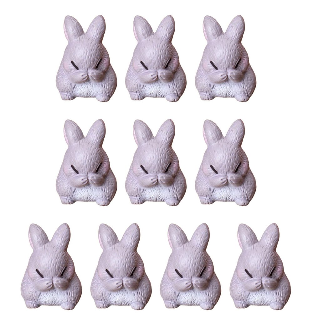 10Pieces Resin Animal Miniatures Figurines For Cake Toppers Birthday Gift Home Desk Decoration For Various Space Handmade Resin Models