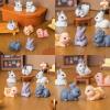 10Pieces Resin Animal Miniatures Figurines For Cake Toppers Birthday Gift Home Desk Decoration For Various Space Handmade Resin Models view 2