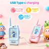 Video Walkie Talkies for Kids, 2 Pack Rechargeable Kids Walkie Talkies with HD Camera, Real-Time Video Chat, Voice Changer, 1000FT Range, Outdoor Toys for Boys Girls Ages 3-12(Baby Blue/Baby Pink) view 3