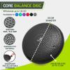 Casafoyer ProSource Core Balance Disc Trainer, 14 Diameter with Pump for Improving Posture, Fitness, Stability, Black - (Pack of 2) view 2