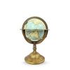 Brass Armillary Sphere Globe with Celestial Engravings and Floral Base  Rotating Decorative Astronomical Piece. view 1