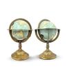 Brass Armillary Sphere Globe with Celestial Engravings and Floral Base  Rotating Decorative Astronomical Piece. view 2