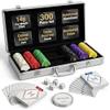 HEITOK Clay Poker Chips Set 300 PCS with Denominations, 14g Clay Composite Professional Casino Poker Chips with Aluminum Case for Texas Hold'em, Blackjack, Home Casino & Poker Night view 1