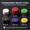 HEITOK Clay Poker Chips Set 300 PCS with Denominations, 14g Clay Composite Professional Casino Poker Chips with Aluminum Case for Texas Hold'em, Blackjack, Home Casino & Poker Night view 4