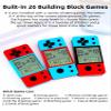 CUZCOP Retro Brick Game Game Blue-red Color Design Built-in 26 Cube Block Games Leisure Entertainment Electronic Block Puzzle Children/Student/Parents Birthday/Holiday (Bluered) view 4