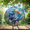 10-Inch Metal Wind Spinner Jellyfish 3D Marine Life Wind Spinner, Unique Metal Hanging Kinetic Wind Sculpture Ornament Gifts for Women Yard Art Garden Patio Lawn Indoor Outdoor Decor view 2