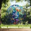 10-Inch Metal Wind Spinner Jellyfish 3D Marine Life Wind Spinner, Unique Metal Hanging Kinetic Wind Sculpture Ornament Gifts for Women Yard Art Garden Patio Lawn Indoor Outdoor Decor view 4