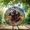 10-Inch Metal Wind Spinner Weimaraner with Flowers 3D Dog Wind Spinner, Unique Metal Hanging Kinetic Wind Sculpture Ornament Gifts for Women Yard Art Garden Patio Lawn Indoor Outdoor Decor view 2