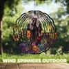 10-Inch Metal Wind Spinner Weimaraner with Flowers 3D Dog Wind Spinner, Unique Metal Hanging Kinetic Wind Sculpture Ornament Gifts for Women Yard Art Garden Patio Lawn Indoor Outdoor Decor view 4