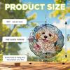 10-Inch Metal Wind Spinner White Shih Tzu 3D Dog Wind Spinner, Unique Metal Hanging Kinetic Wind Sculpture Ornament Gifts for Women Yard Art Garden Patio Lawn Indoor Outdoor Decor view 3