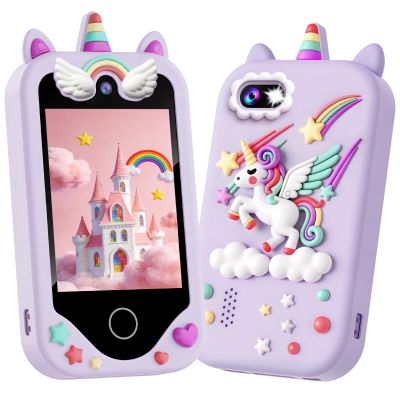 Kids Smart Phone for Girls, Children Christmas Birthday Gift for Age 3, 4, 5, 6, 7, 8 Year Old, Kids Phone Toy with Touchscreen, Dual Camera, Game, Learning Play Toy, Toddler Mp3 Player