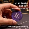 HEITOK Clay Poker Chips Set 100 PCS with Denominations, 14g Clay Composite Weighted Numbered Casino Chips with Cardboard Box for Texas Hold'em, Blackjack & Beginner Home Poker Games view 2