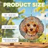 10-Inch Metal Wind Spinner Brown Poodle with Red Collar3D Dog Wind Spinner, Unique Metal Hanging Kinetic Wind Sculpture Ornament Gifts for Women Yard Art Garden Patio Lawn Indoor Outdoor Decor view 3