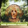 10-Inch Metal Wind Spinner Brown Poodle with Red Collar3D Dog Wind Spinner, Unique Metal Hanging Kinetic Wind Sculpture Ornament Gifts for Women Yard Art Garden Patio Lawn Indoor Outdoor Decor view 4