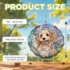 10-Inch Metal Wind Spinner Poodle with Smiling Face 3D Dog Wind Spinner, Unique Metal Hanging Kinetic Wind Sculpture Ornament Gifts for Women Yard Art Garden Patio Lawn Indoor Outdoor Decor view 3