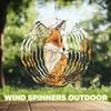 10-Inch Metal Wind Spinner Red Fox with Golden Flowers 3D Wind Spinner, Unique Metal Hanging Kinetic Wind Sculpture Ornament Gifts for Women Yard Art Garden Patio Lawn Indoor Outdoor Decor (2) view 4