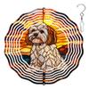 10-Inch Metal Wind Spinner Shih Tzu at Sunset 3D Dog Wind Spinner, Unique Metal Hanging Kinetic Wind Sculpture Ornament Gifts for Women Yard Art Garden Patio Lawn Indoor Outdoor Decor view 1
