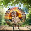 10-Inch Metal Wind Spinner Shih Tzu at Sunset 3D Dog Wind Spinner, Unique Metal Hanging Kinetic Wind Sculpture Ornament Gifts for Women Yard Art Garden Patio Lawn Indoor Outdoor Decor view 2