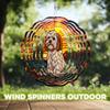 10-Inch Metal Wind Spinner Shih Tzu at Sunset 3D Dog Wind Spinner, Unique Metal Hanging Kinetic Wind Sculpture Ornament Gifts for Women Yard Art Garden Patio Lawn Indoor Outdoor Decor view 4
