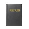 Penny Album Coin Holder Book, Penny Book, Pressed Penny Holder Hold 108 Coin, Black Leather with Gold Embossed Text, 108 Pockets for Pressed Penny Storage, 10.7x15.5cm Travel Souvenir Organizer view 1
