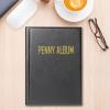 Penny Album Coin Holder Book, Penny Book, Pressed Penny Holder Hold 108 Coin, Black Leather with Gold Embossed Text, 108 Pockets for Pressed Penny Storage, 10.7x15.5cm Travel Souvenir Organizer view 3