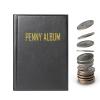 Penny Album Coin Holder Book, Penny Book, Pressed Penny Holder Hold 108 Coin, Black Leather with Gold Embossed Text, 108 Pockets for Pressed Penny Storage, 10.7x15.5cm Travel Souvenir Organizer view 4