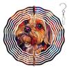 10-Inch Metal Wind Spinner Fluffy Yorkshire Terrier 3D Dog Wind Spinner, Unique Metal Hanging Kinetic Wind Sculpture Ornament Gifts for Women Yard Art Garden Patio Lawn Indoor Outdoor Decor view 1