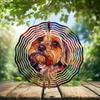 10-Inch Metal Wind Spinner Fluffy Yorkshire Terrier 3D Dog Wind Spinner, Unique Metal Hanging Kinetic Wind Sculpture Ornament Gifts for Women Yard Art Garden Patio Lawn Indoor Outdoor Decor view 2
