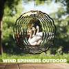 10-Inch Metal Wind Spinner White Ducks and Brown Duck 3D Wind Spinner, Unique Metal Hanging Kinetic Wind Sculpture Ornament Gifts for Women Yard Art Garden Patio Lawn Indoor Outdoor Decor view 4