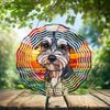 10-Inch Metal Wind Spinner Schnauzer by Sunset Ocean 3D Dog Wind Spinner, Unique Metal Hanging Kinetic Wind Sculpture Ornament Gifts for Women Yard Art Garden Patio Lawn Indoor Outdoor Decor (2) view 2