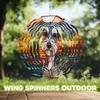 10-Inch Metal Wind Spinner Schnauzer by Sunset Ocean 3D Dog Wind Spinner, Unique Metal Hanging Kinetic Wind Sculpture Ornament Gifts for Women Yard Art Garden Patio Lawn Indoor Outdoor Decor (2) view 4