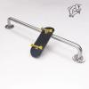KiBcsLic Fingerboards Rail Finger Boards Training for Parks Gifts Educational Toy Gift Aluminum Alloy Accessory Finger Skateboard Rail, Round Gold view 2
