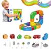 51PCS 3D Building Cube Track  Magical Track Train USB Rechargeable, DIY Race Car Track Building Kits with Signs,Rail Cube Magnetic Monorail, STEM Educational Toy for Ages 4-8 Boys Girls(1 Train) view 1