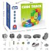 51PCS 3D Building Cube Track  Magical Track Train USB Rechargeable, DIY Race Car Track Building Kits with Signs,Rail Cube Magnetic Monorail, STEM Educational Toy for Ages 4-8 Boys Girls(1 Train) view 2